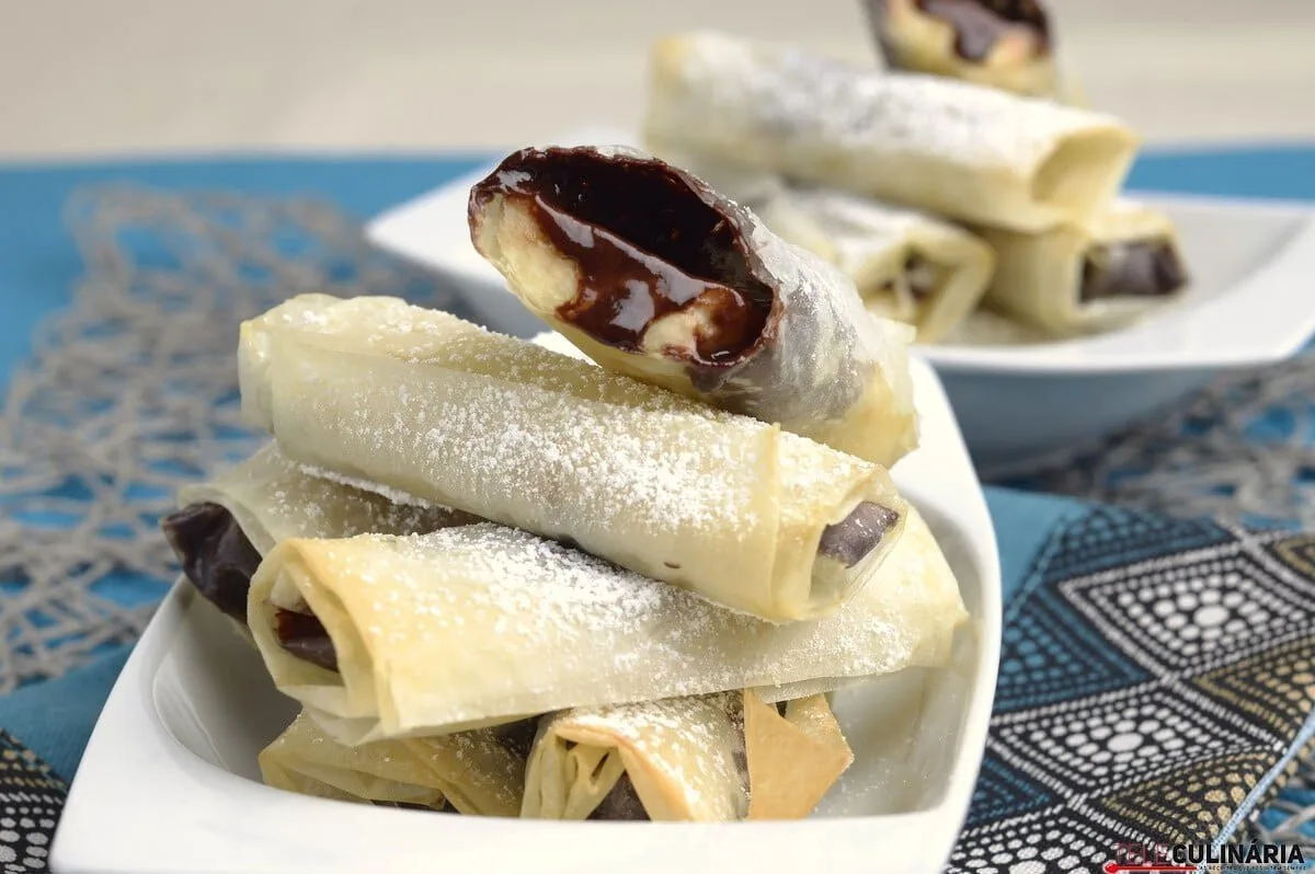 Crocantes de banana e chocolate