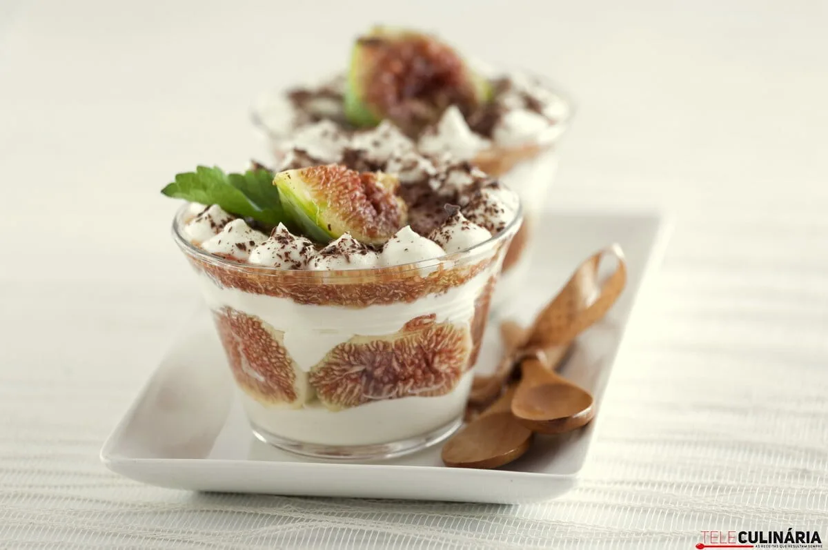 Verrine de figo e mascarpone
