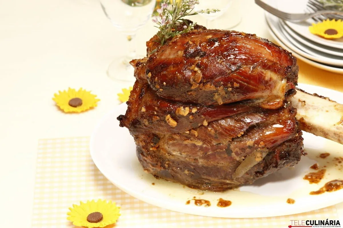 Joelho de novilho com alecrim