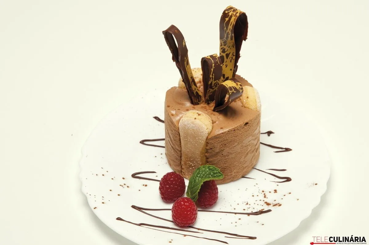 Charlottes de chocolate negro