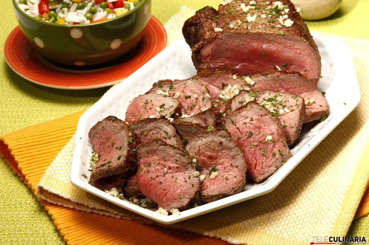 Rosbife com arroz primavera