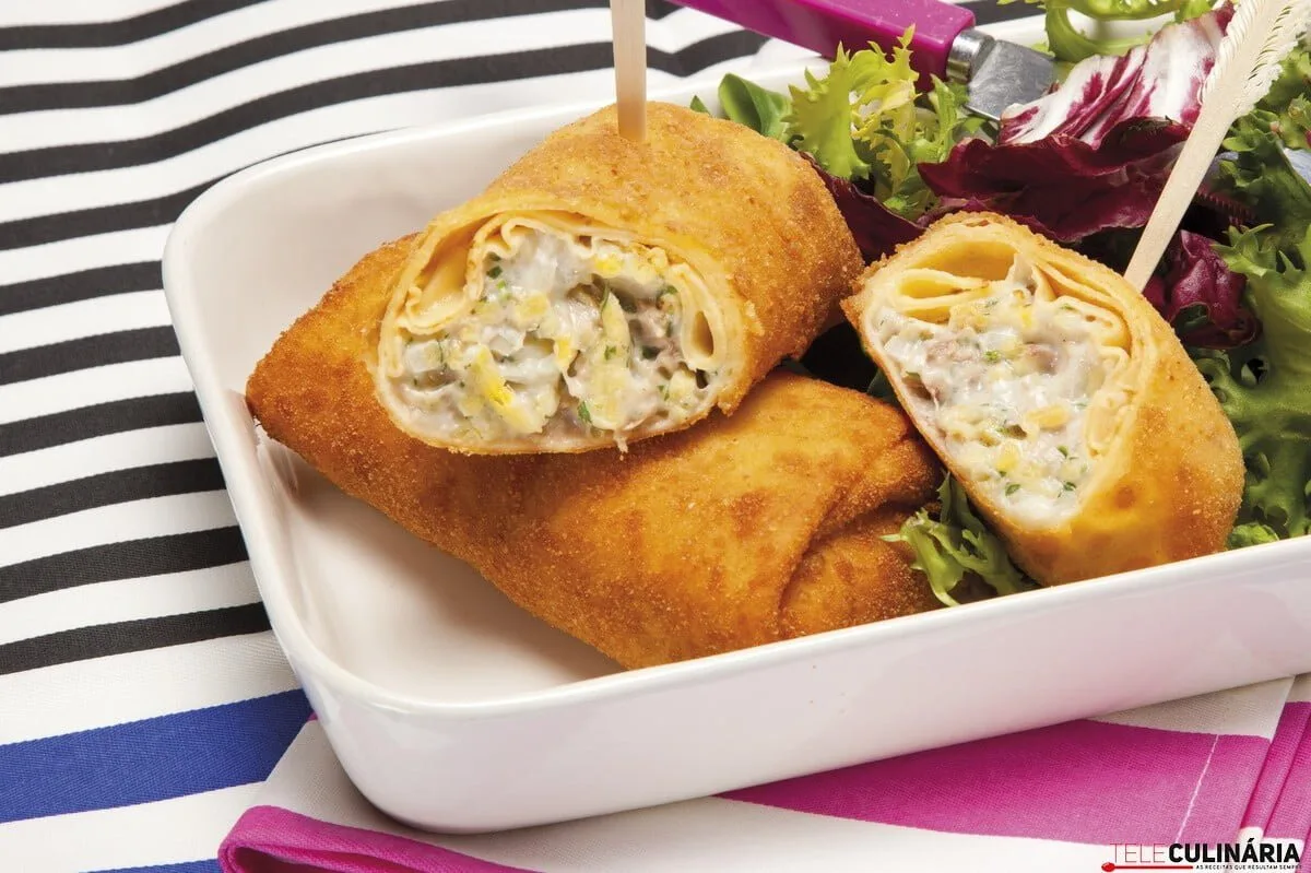 Crepes de atum fritos