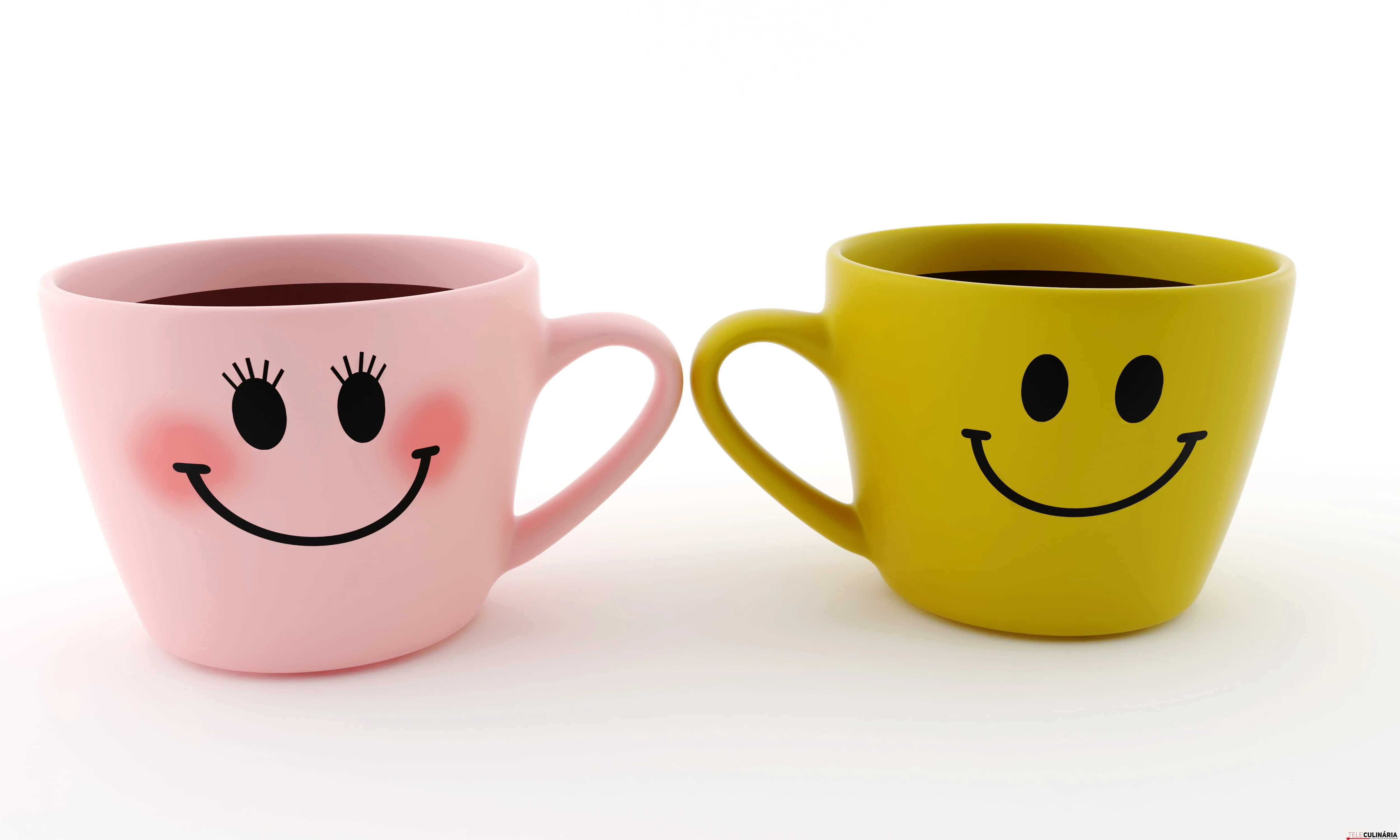 Funny cup - smiles on a white background isolated
