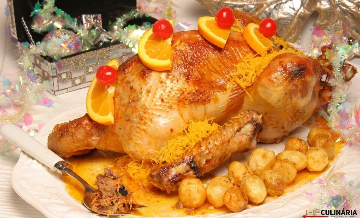 Peru recheado da aldeia