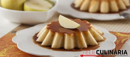 Pudim de maçã assada