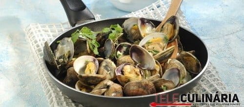 Amêijoas com molho de limão