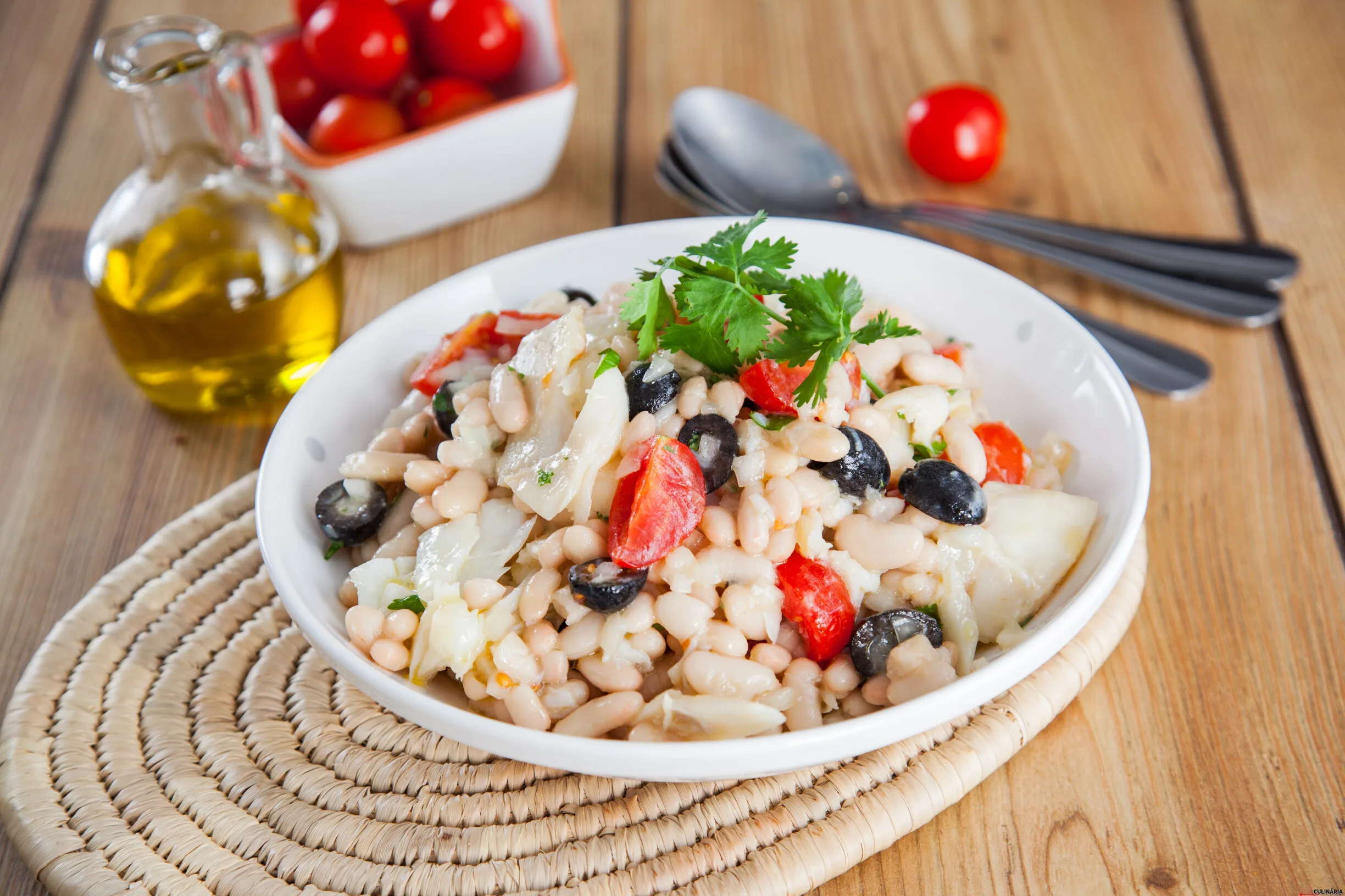 Feijoada de bacalhau assado