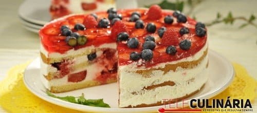 Semifrio de frutos vermelhos