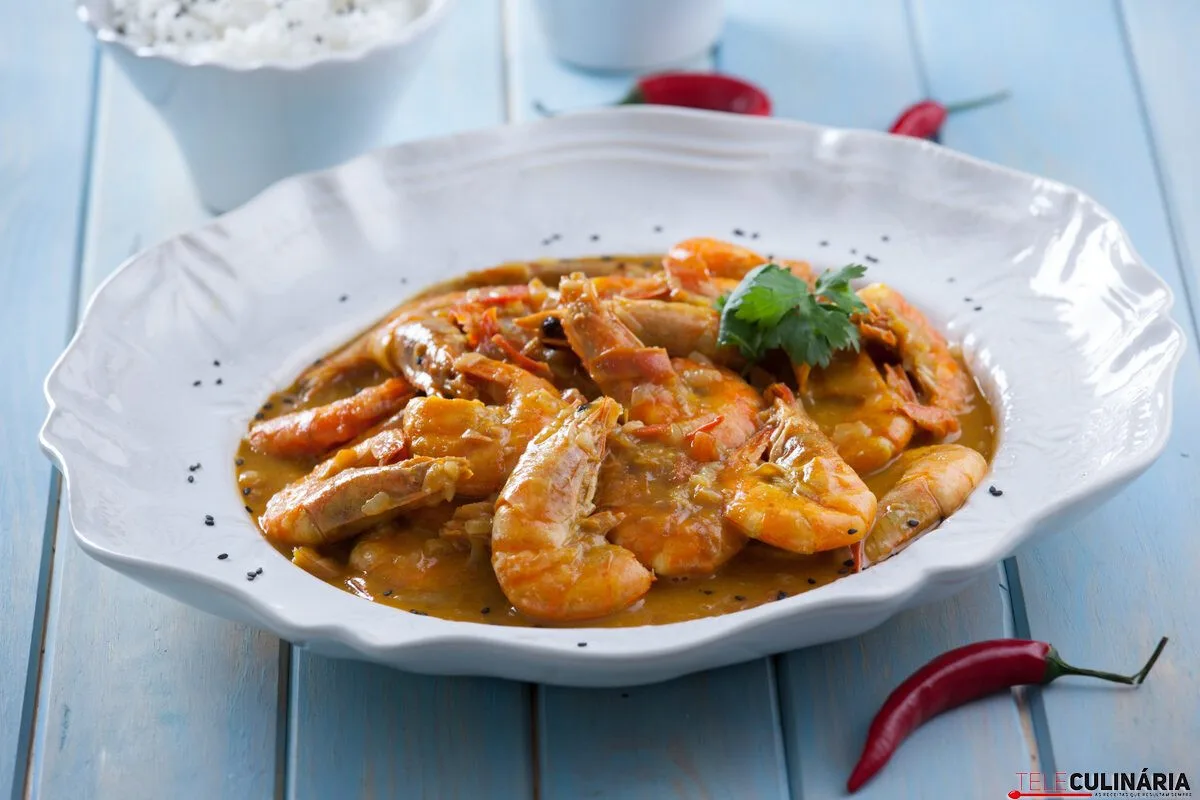 Caril de gambas à nova deli