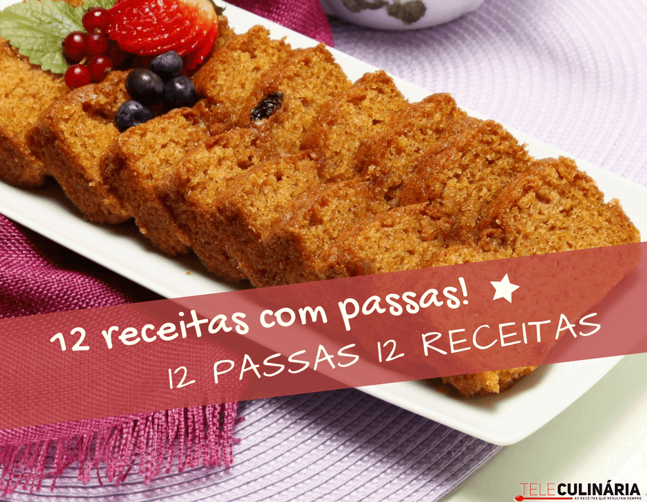 12 receitas com passas!