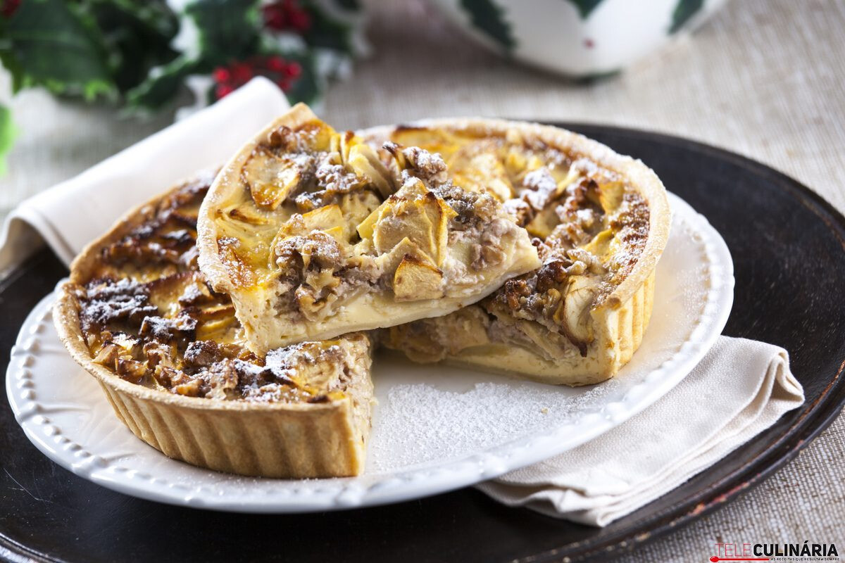 Tarte de maçã com noz