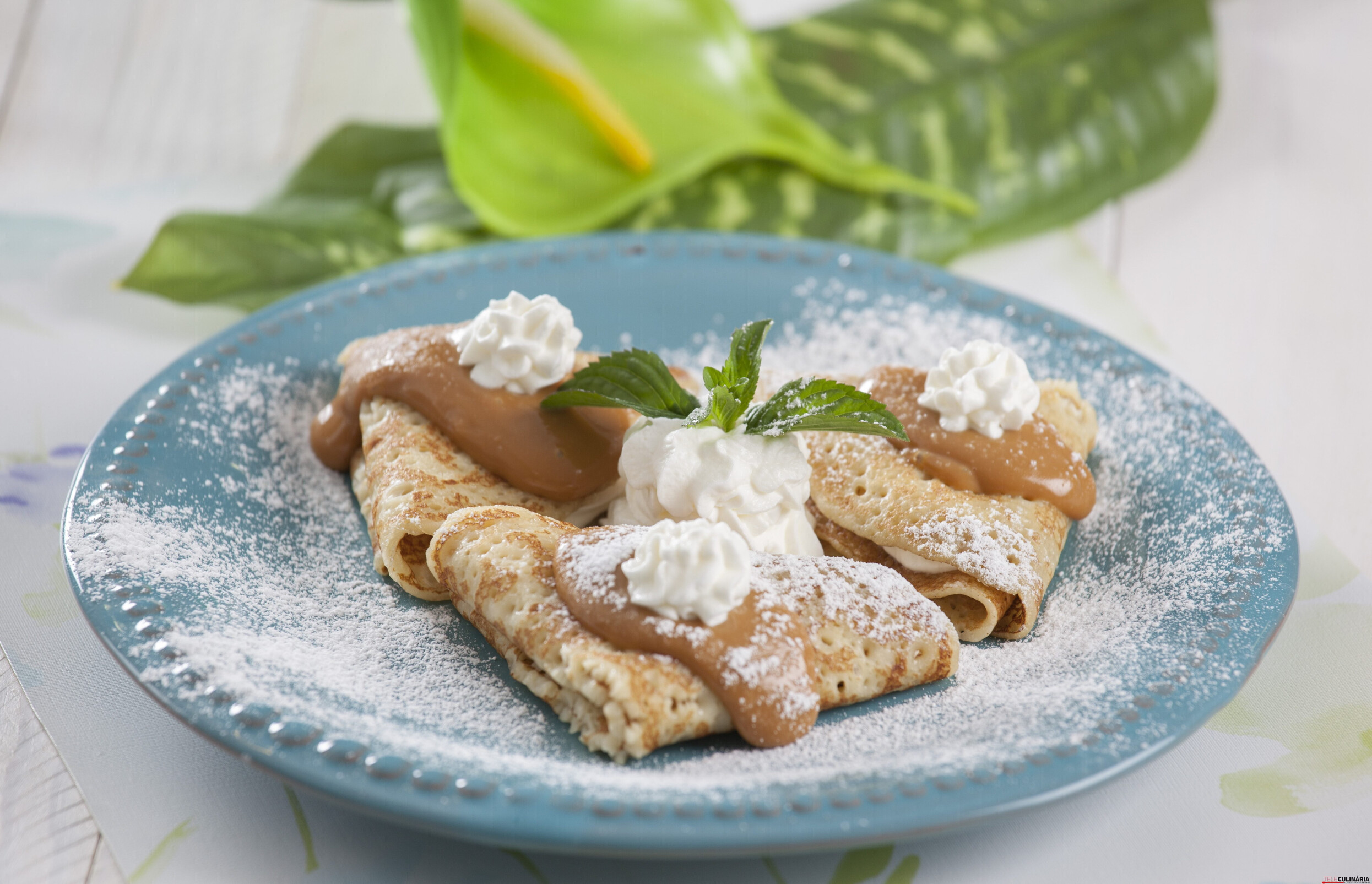 Receita de crepe com doce de leite