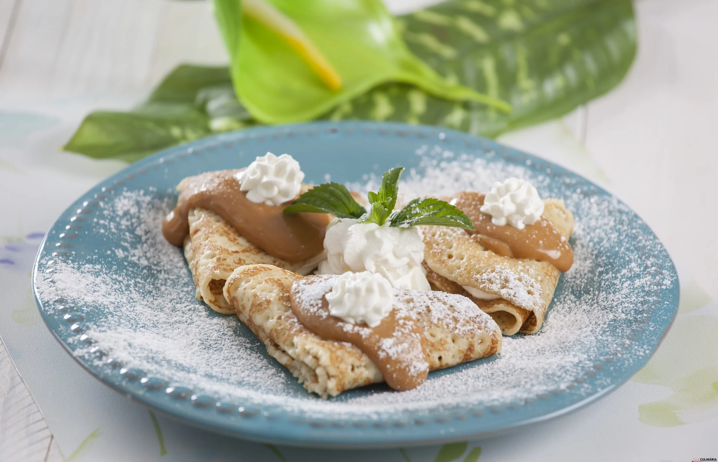 Receita de crepe com doce de leite