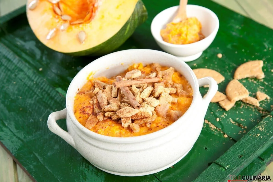 Doce de abóbora com bolachas de aveia