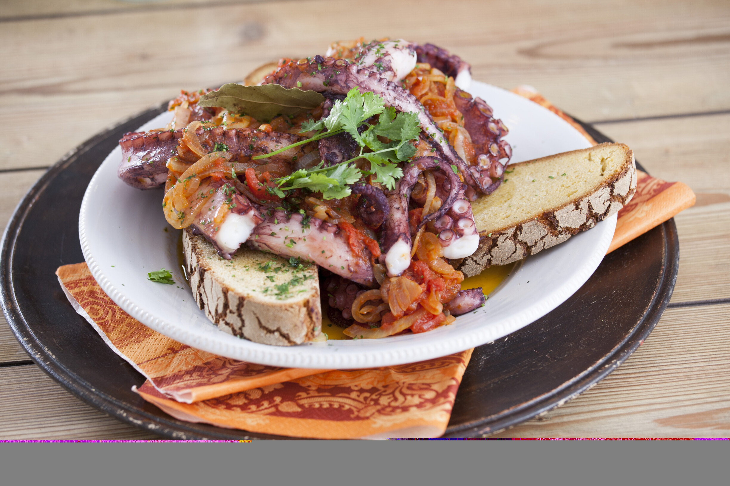 Polvo assado no forno