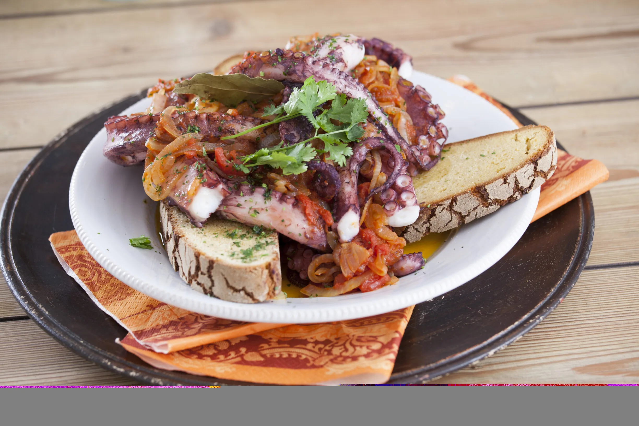 Polvo assado no forno