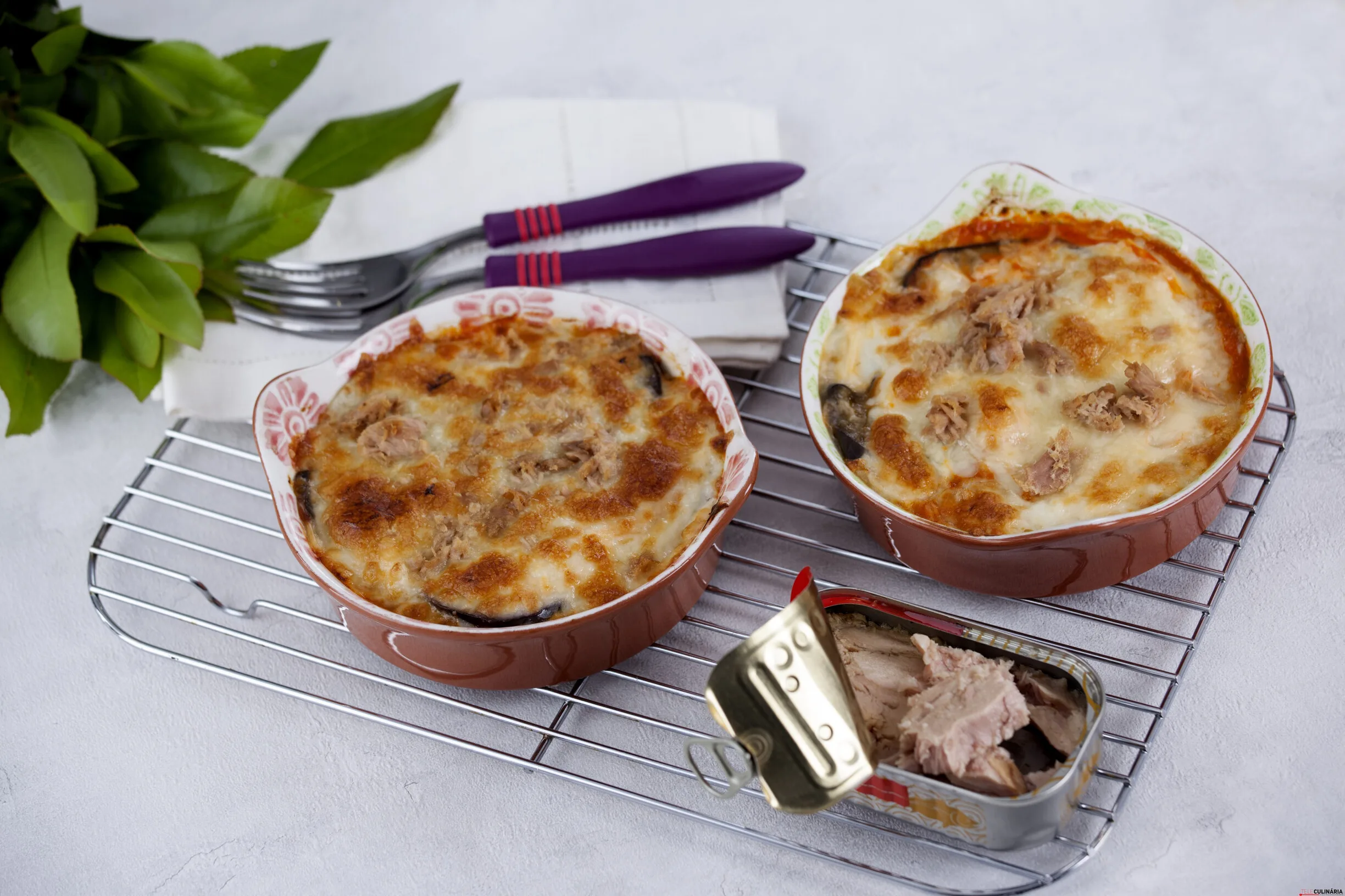 Receita de lasanha de atum com beringela (robot de cozinha)