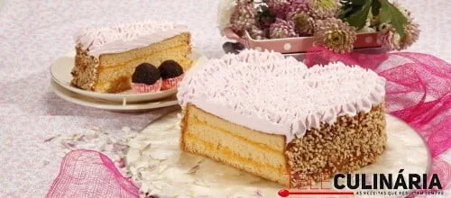 Bolo coração de mãe