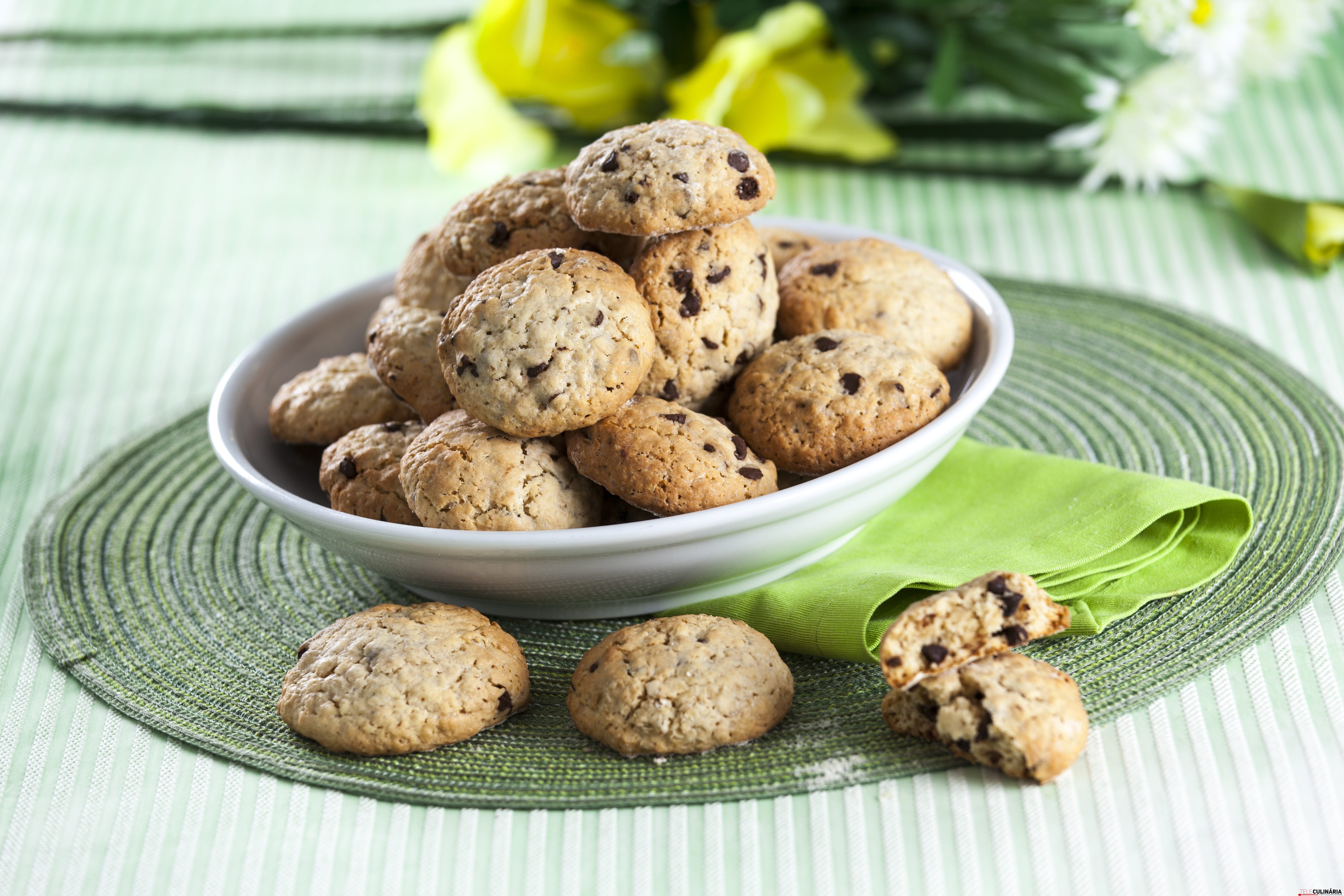 Biscoitos de Aveia e Pepitas de Chocolate