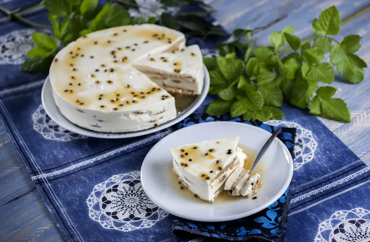 Delícia de bolacha com maracujá