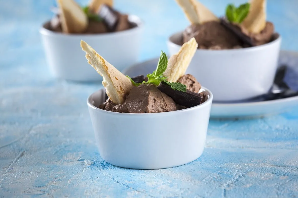 Creme de menta com chocolate (robot de cozinha)