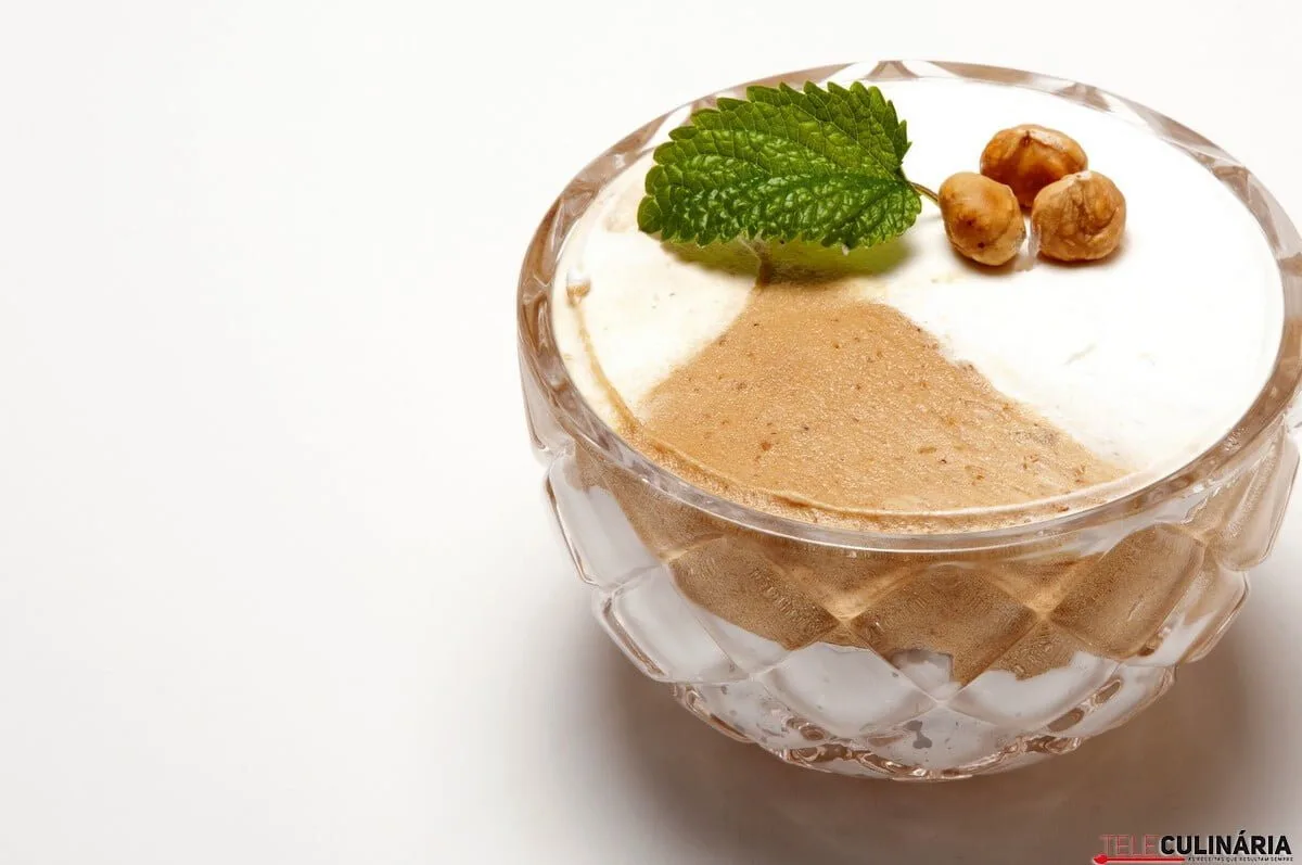 Creme moka com avelãs