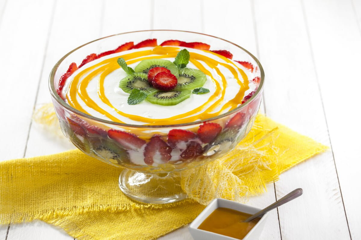 Doce fresco com frutas