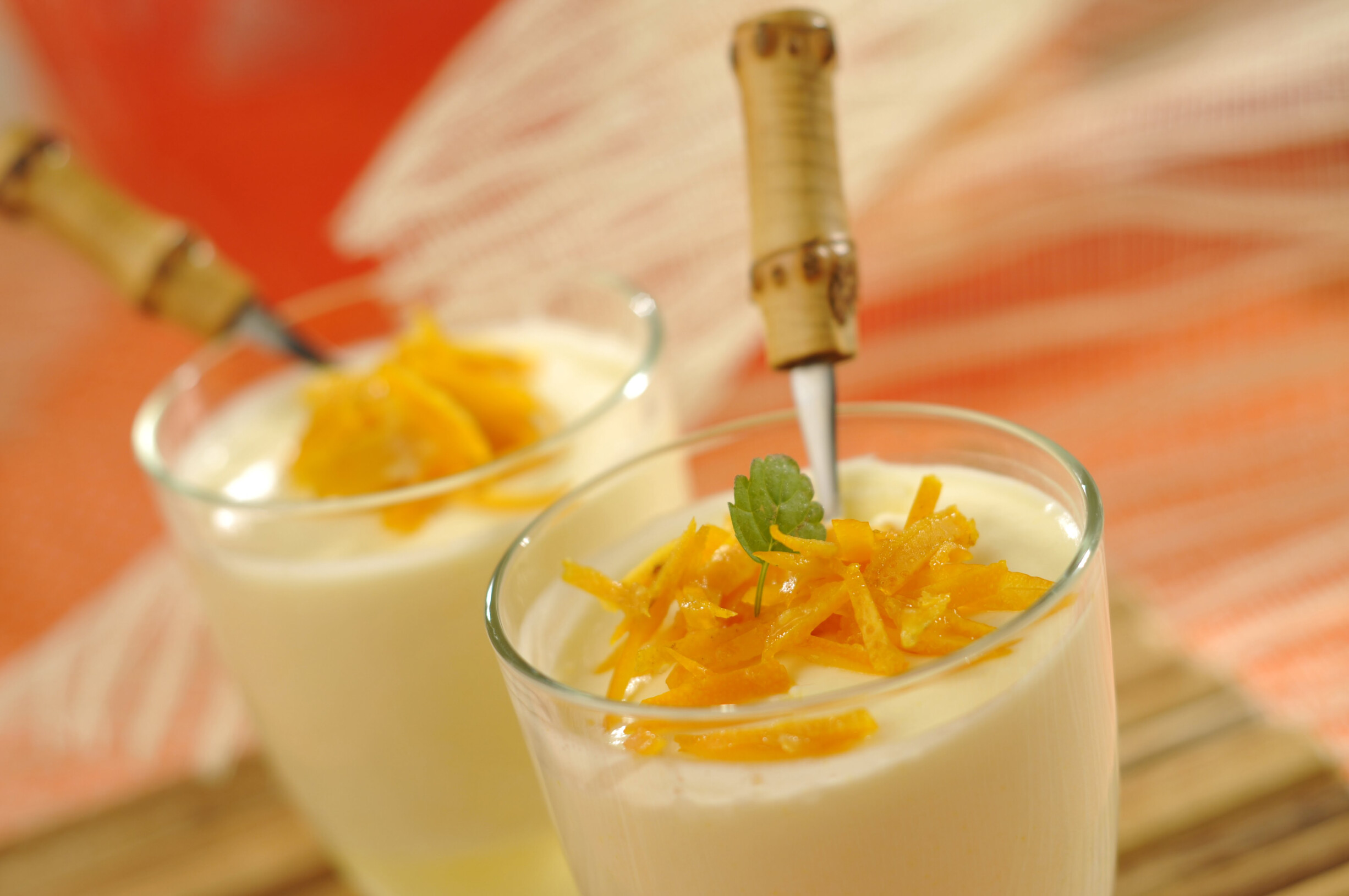 Mousse de laranja e iogurte