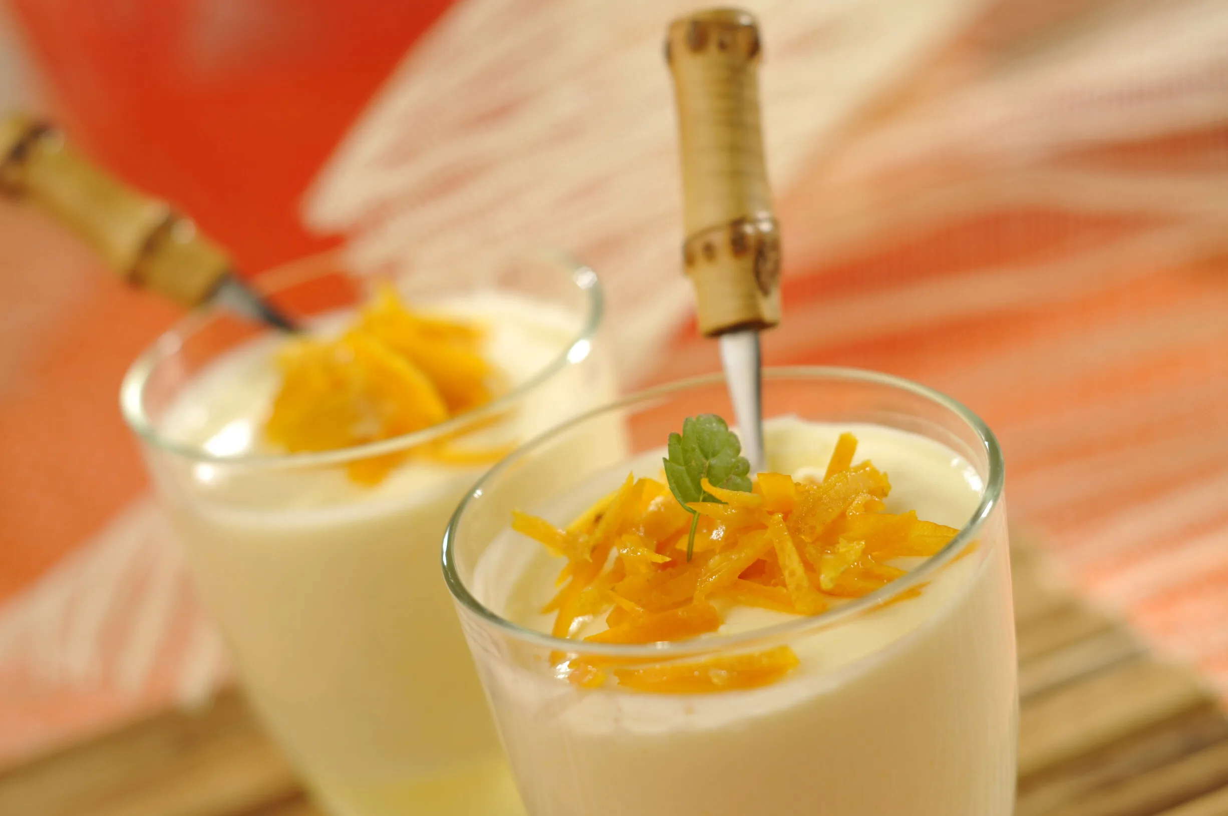 Mousse de laranja e iogurte