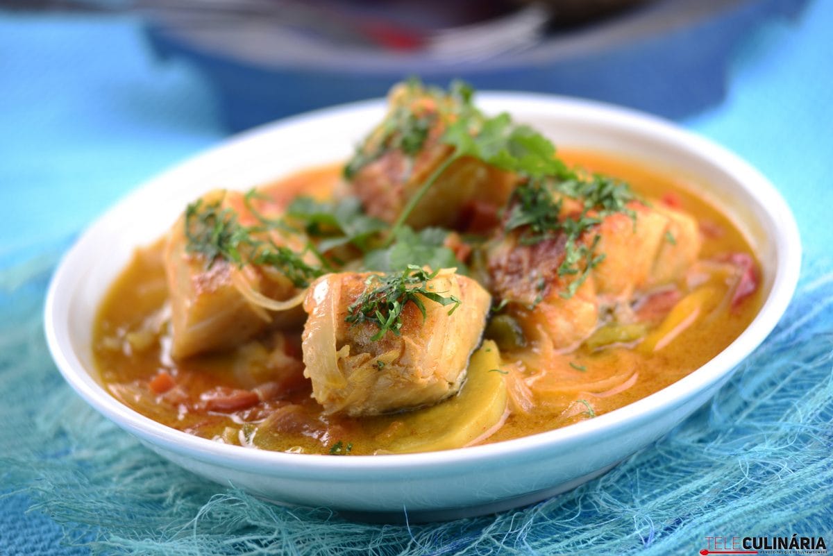 Caldeirada de bacalhau com batata doce