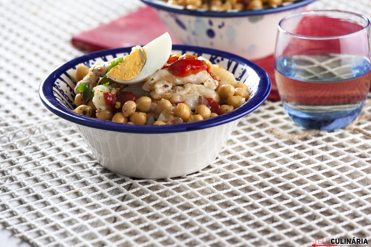 Receita de bacalhau com grão
