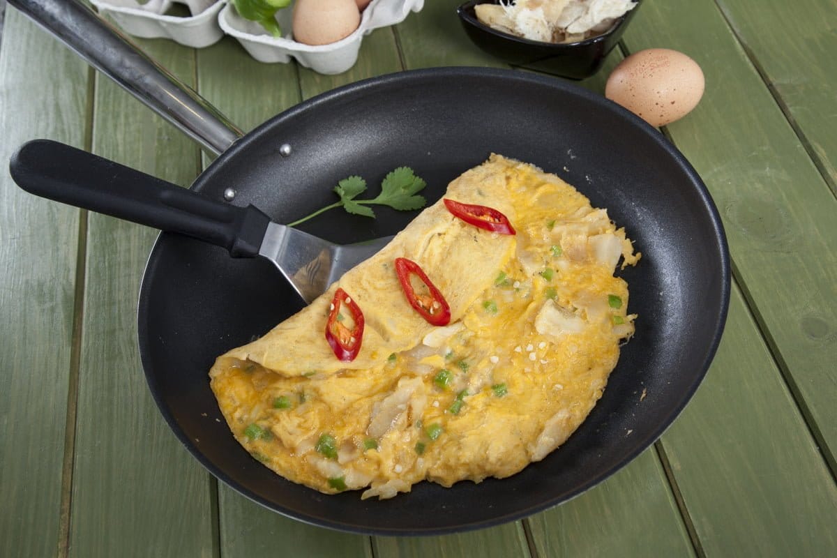 omelete de bacalhau