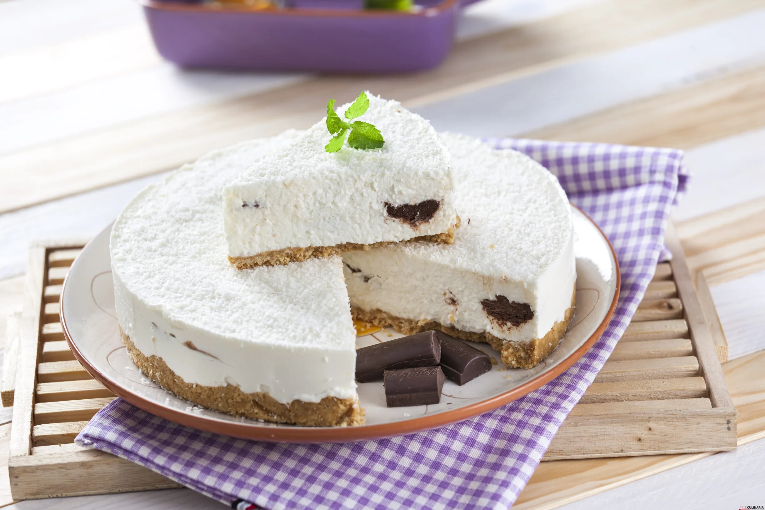 Cheesecake de Coco e Chocolate