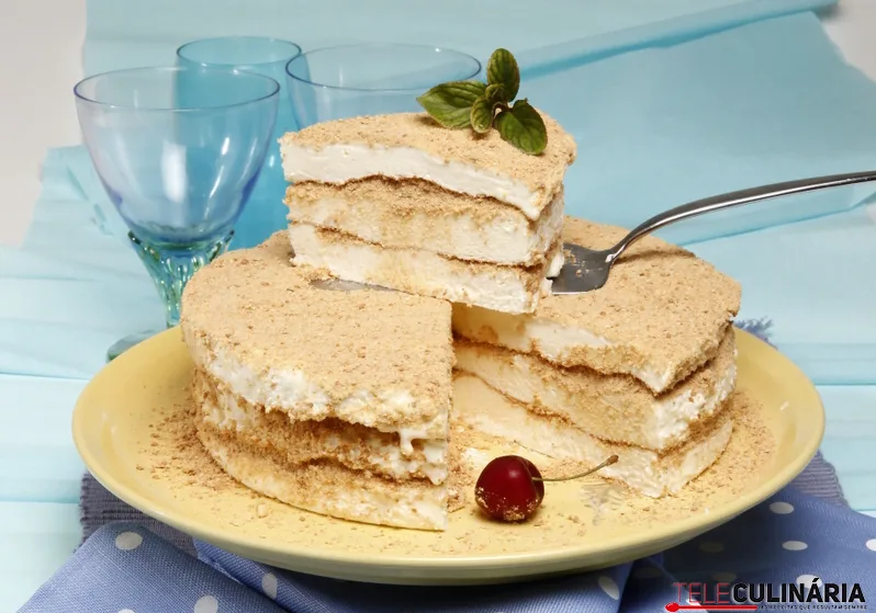 Semifrio de bolacha Maria