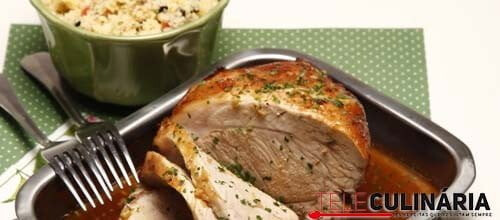 Pá de porco assada com cerveja