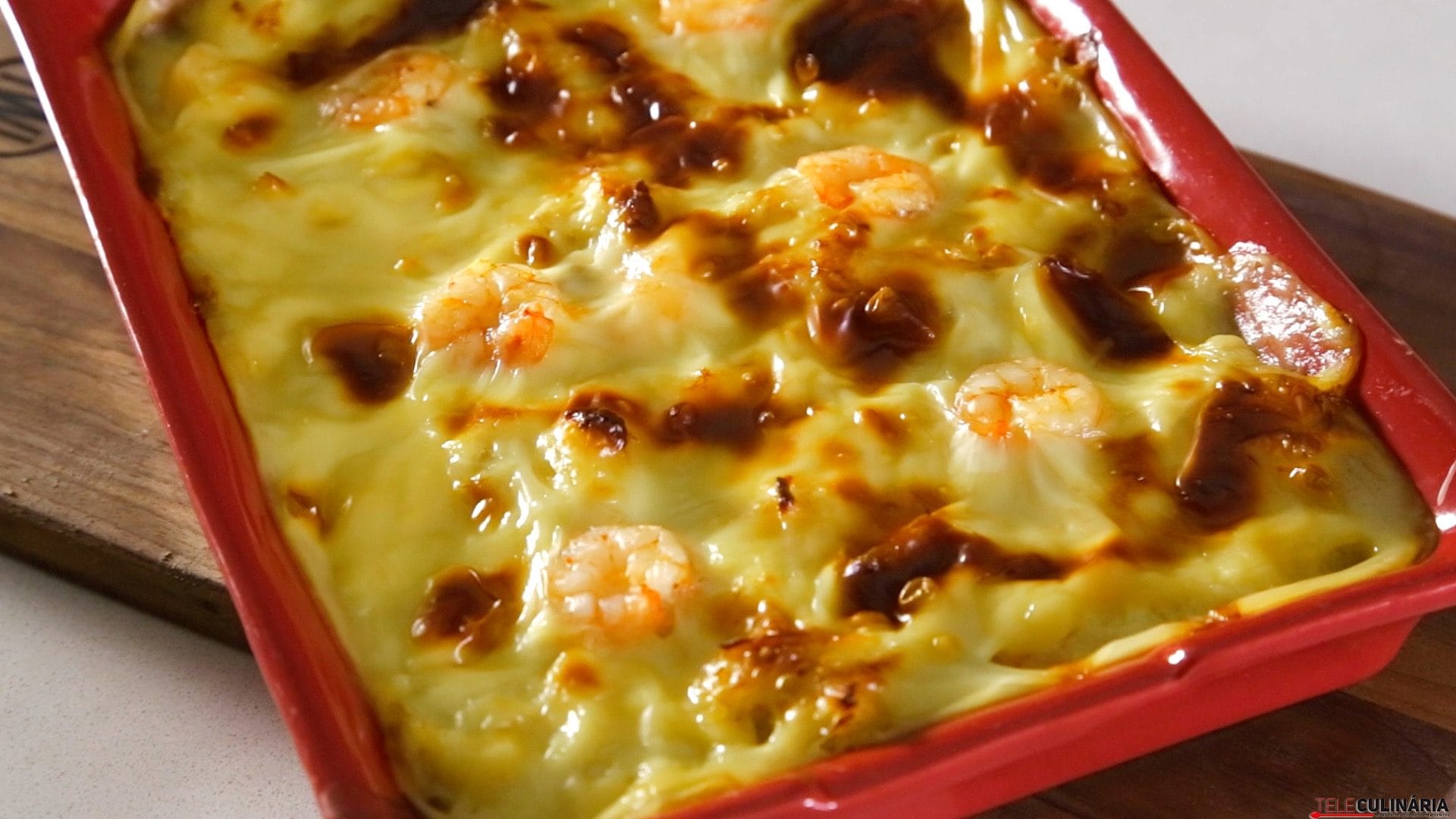 Bacalhau cremoso com gambas