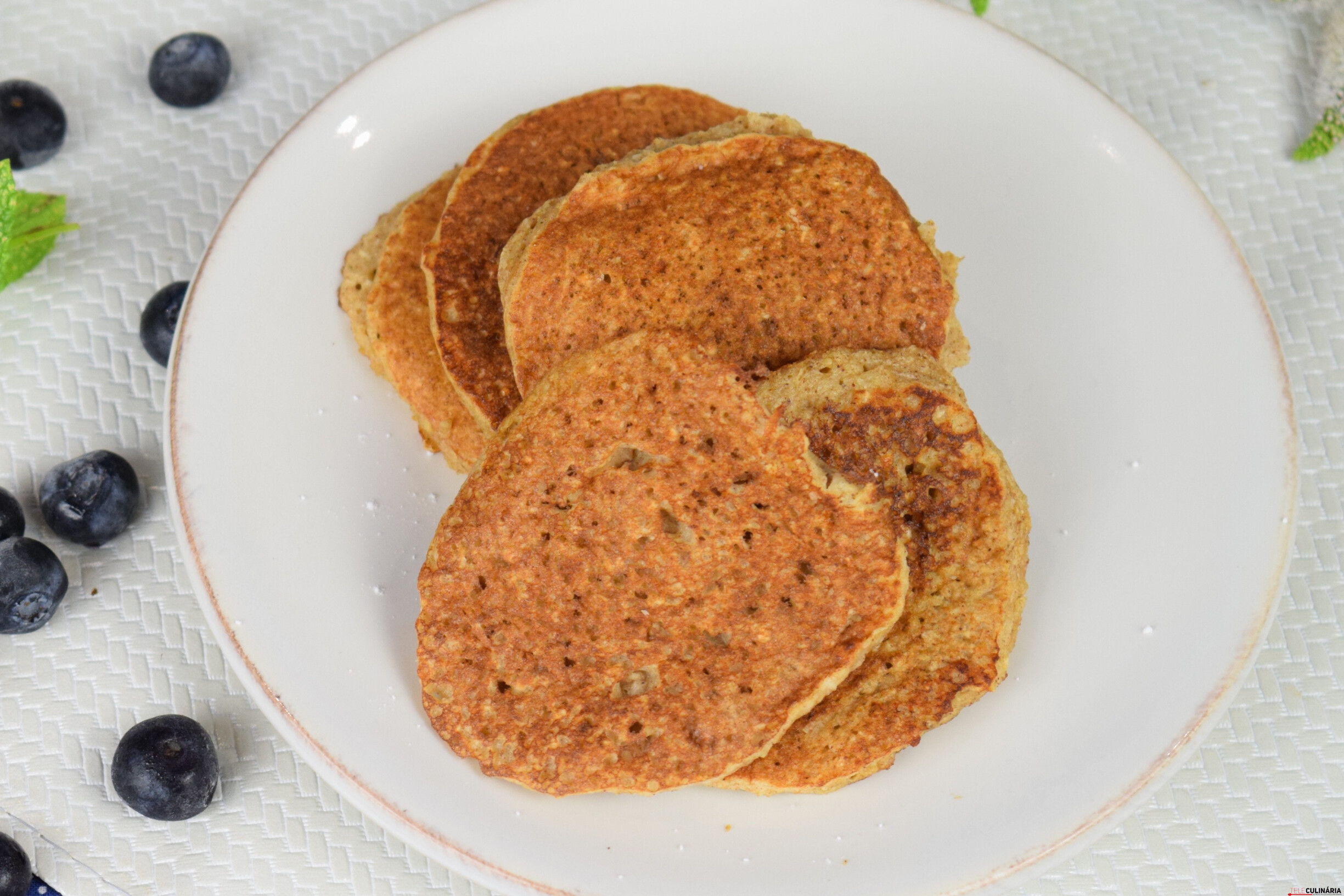 Panquecas de aveia e coco