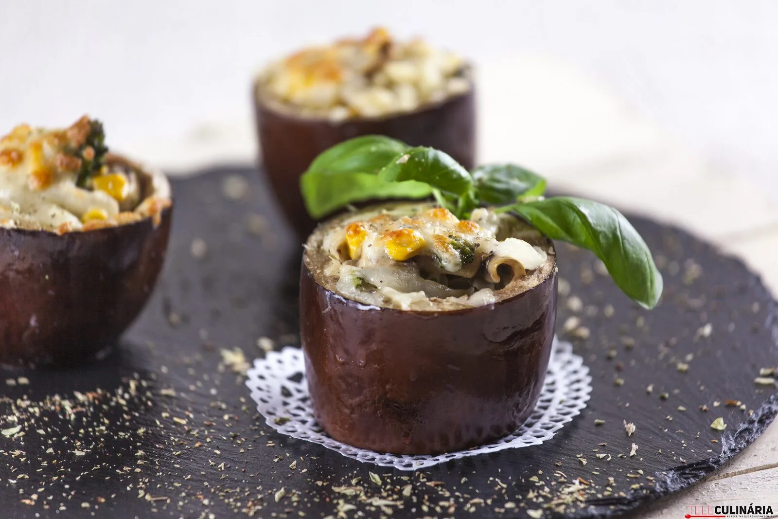 Receita Beringelas recheadas