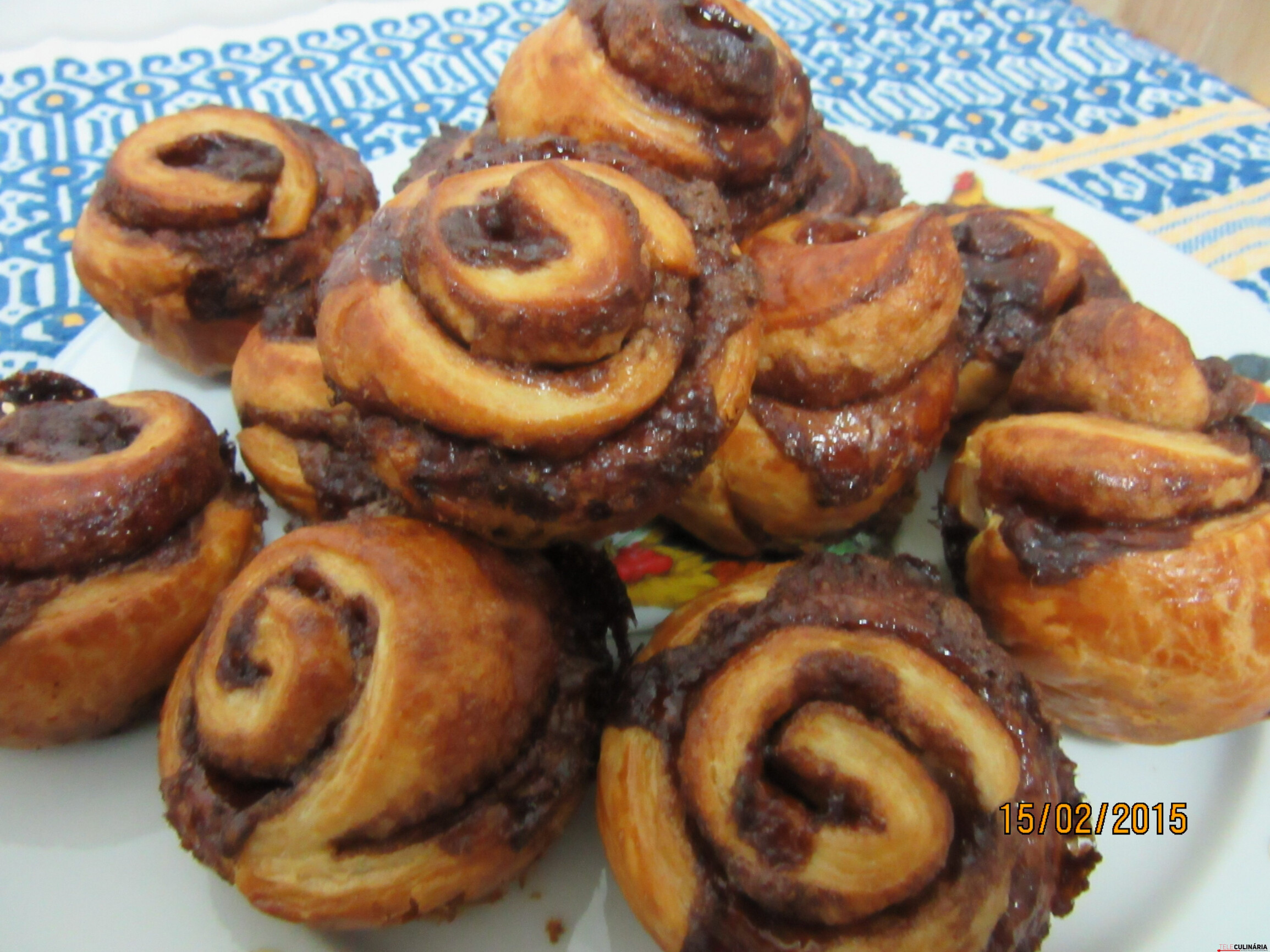 Caracóis de chocolate