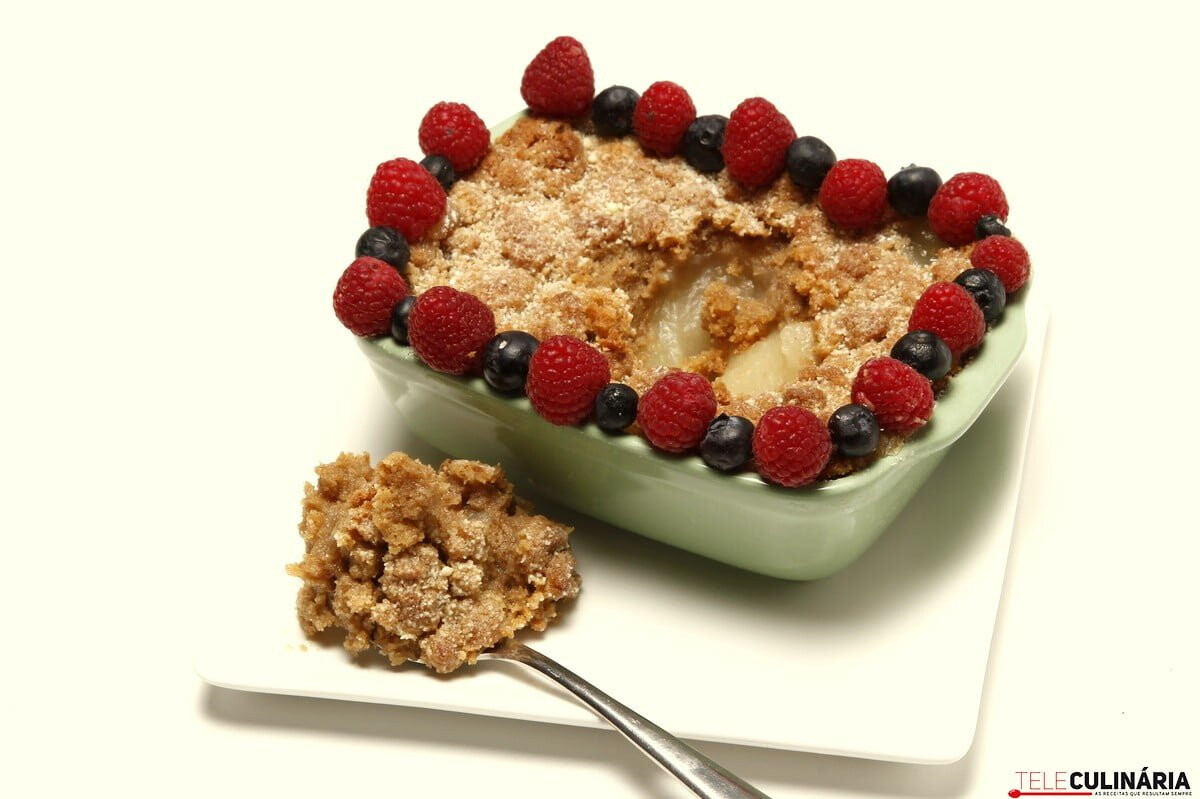 Crumble de pêra