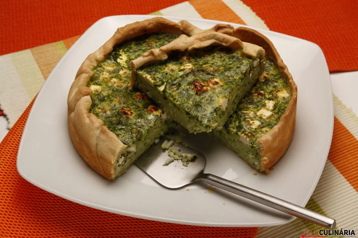 Tarte de espinafres e queijo feta