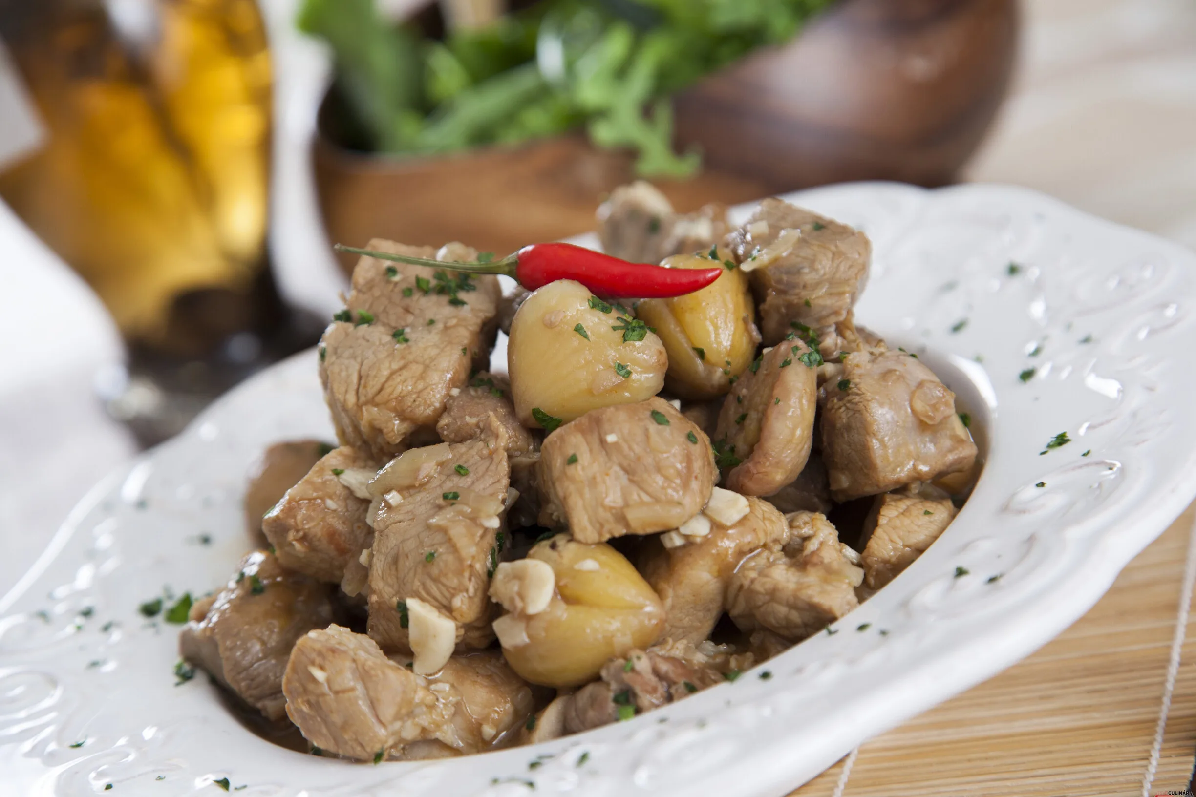 Rojões de porco com castanhas