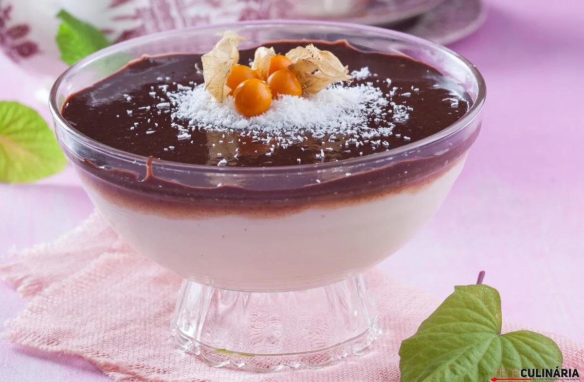 Delícia de coco e chocolate