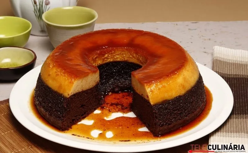Bolo pudim de chocolate