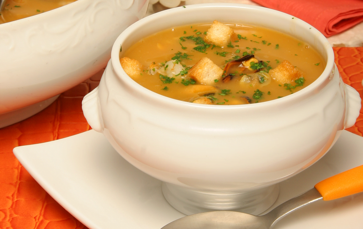 Receita de sopa de marisco