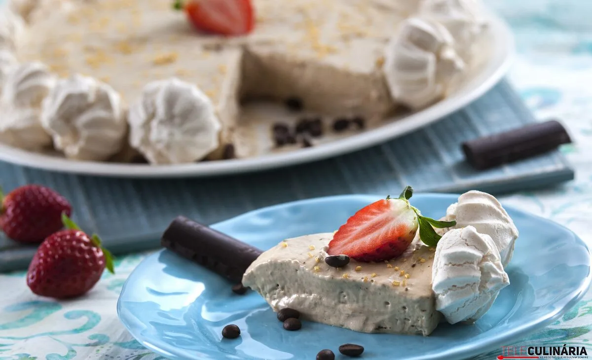Semifrio de café e chocolate