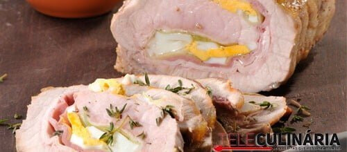 Lombo de porco recheado