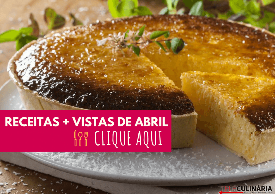 Receitas mais vistas de abril de 2018