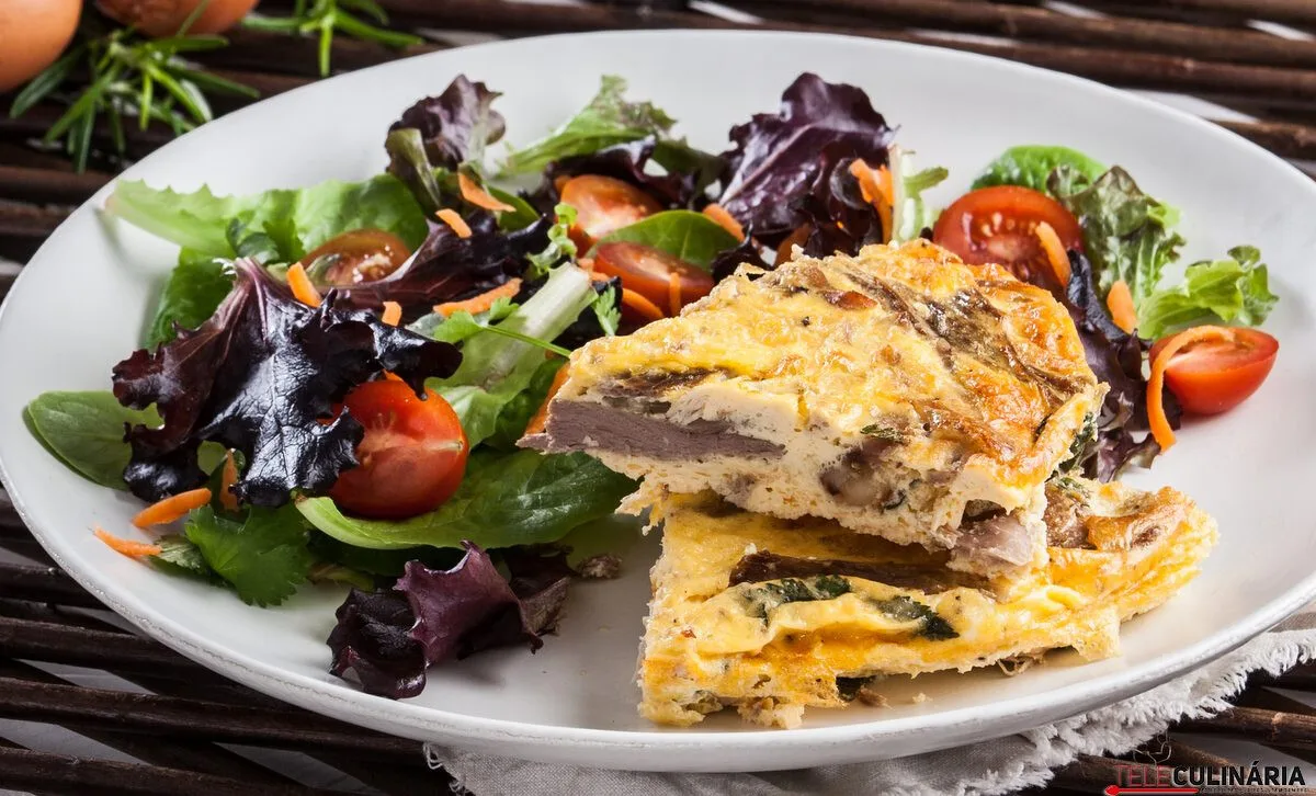 Tortilha de sobras de carne