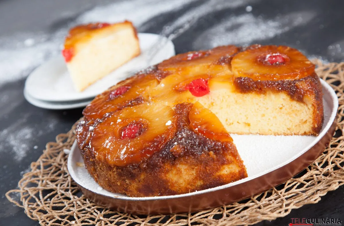 Receita de bolo de ananás fresco